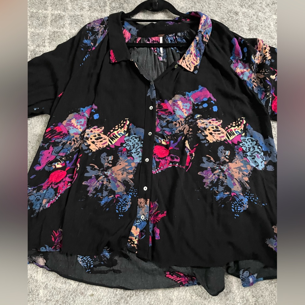 Free People Floral Blouse Women’s Medium